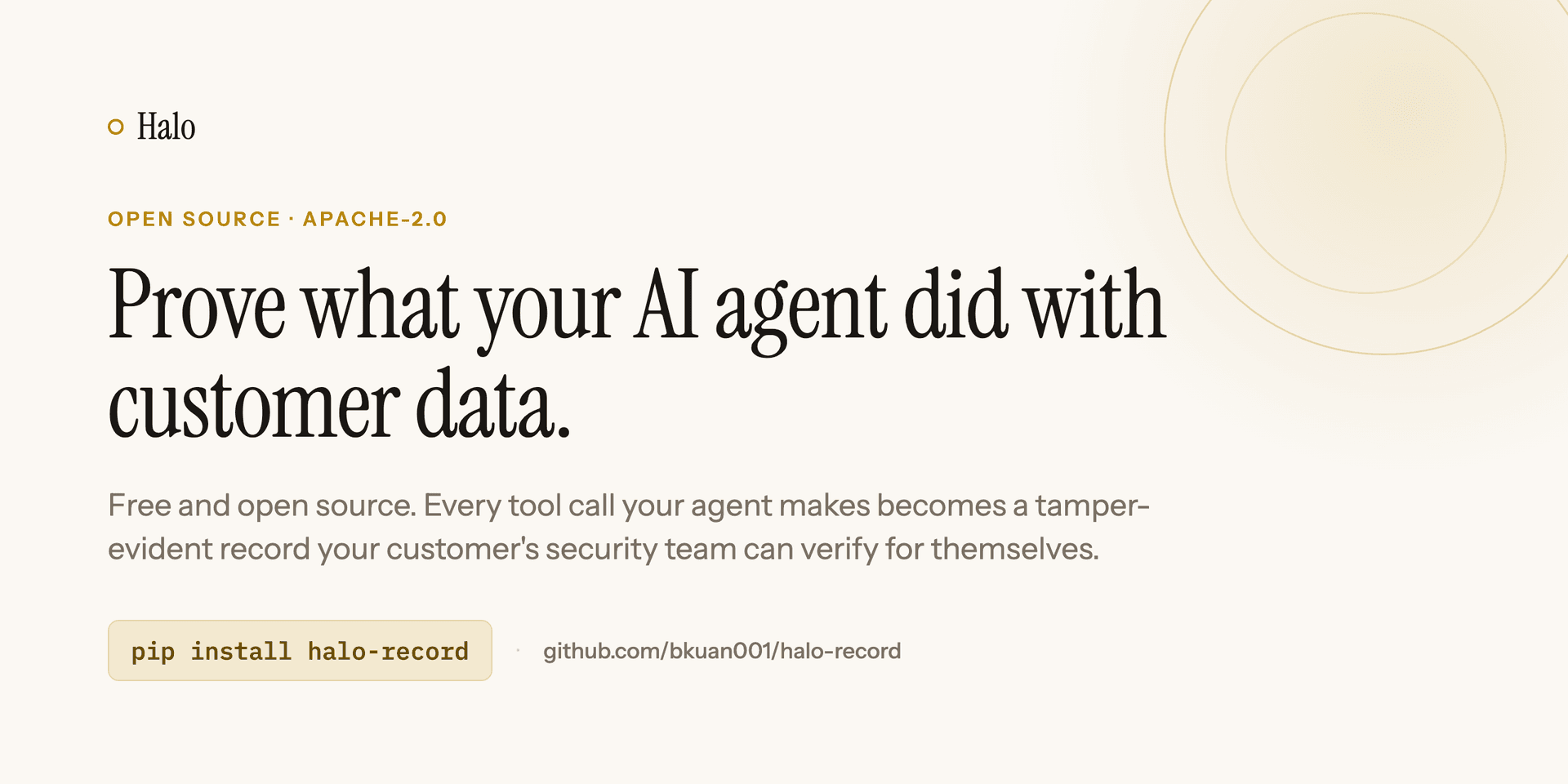 Show HN: Halo – open-source, tamper-evident runtime evidence for AI agents