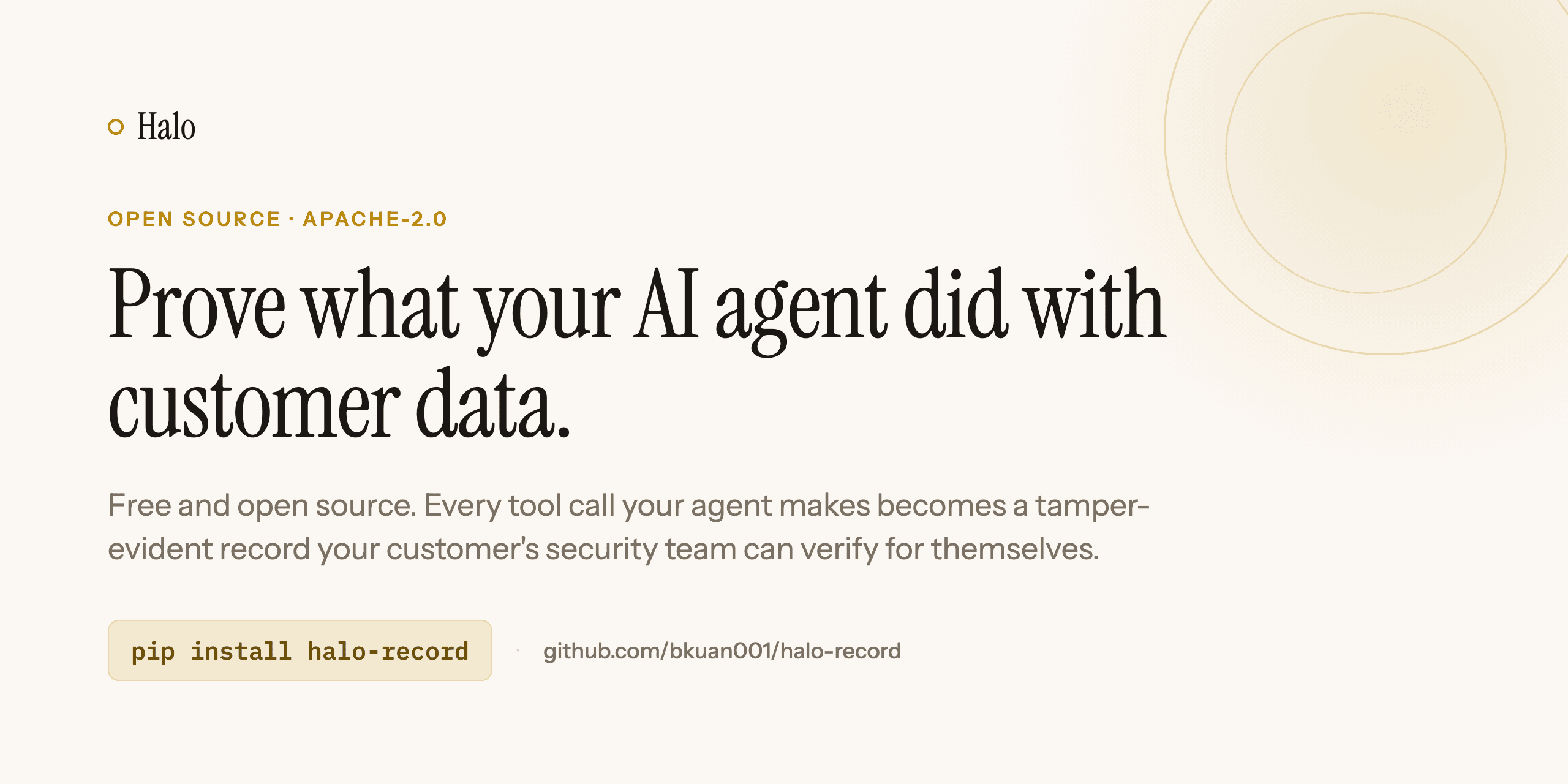 Show HN: Halo – open-source, tamper-evident runtime evidence for AI agents