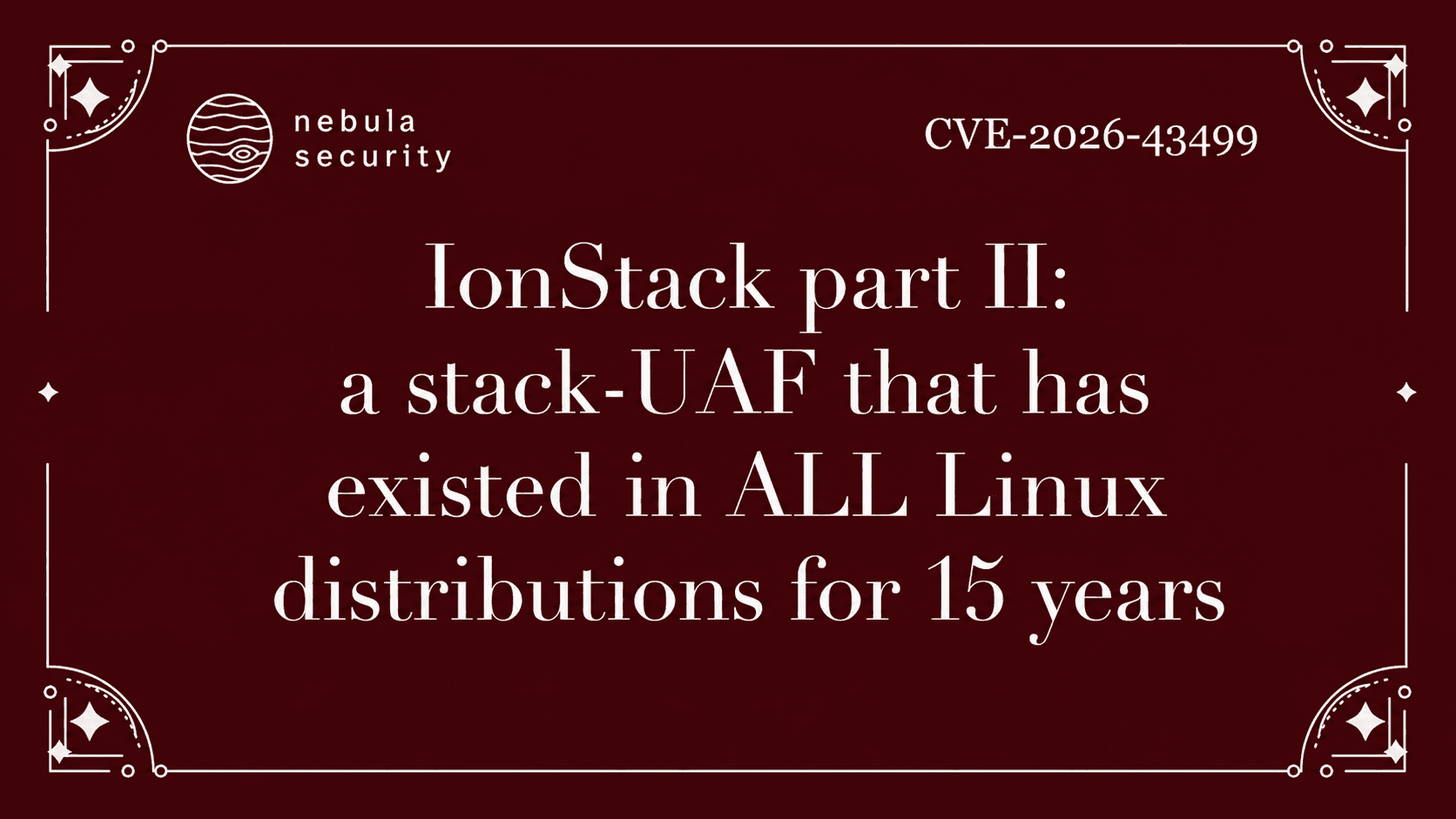 GhostLock, a stack-UAF that has existed in ALL Linux distributions for 15 years